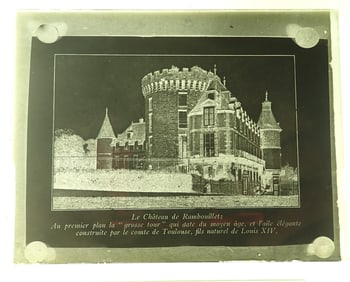 15 Glass Negatives Paris , Rambouillet Castle & Misc