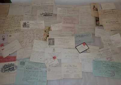 1800's 1900's Ephemera Letters , Invitations, Receipts