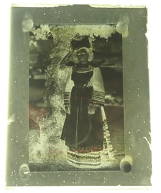 4 Glass Negatives w/ Men & Women