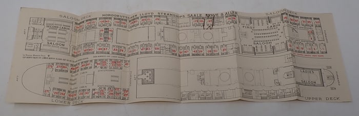 North German Lloyd Steamships Chart & Schedule