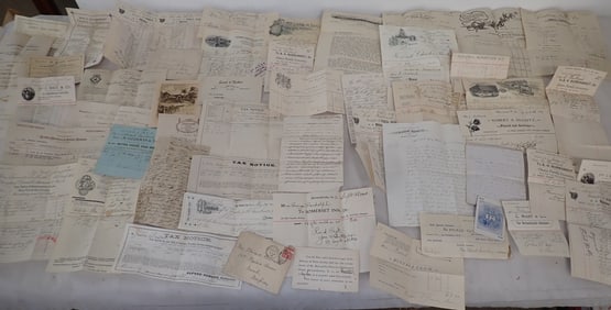 1800's 1900's Billheads , Letters , Tax Notices & Misc