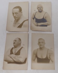 4 Wrestler Postcards