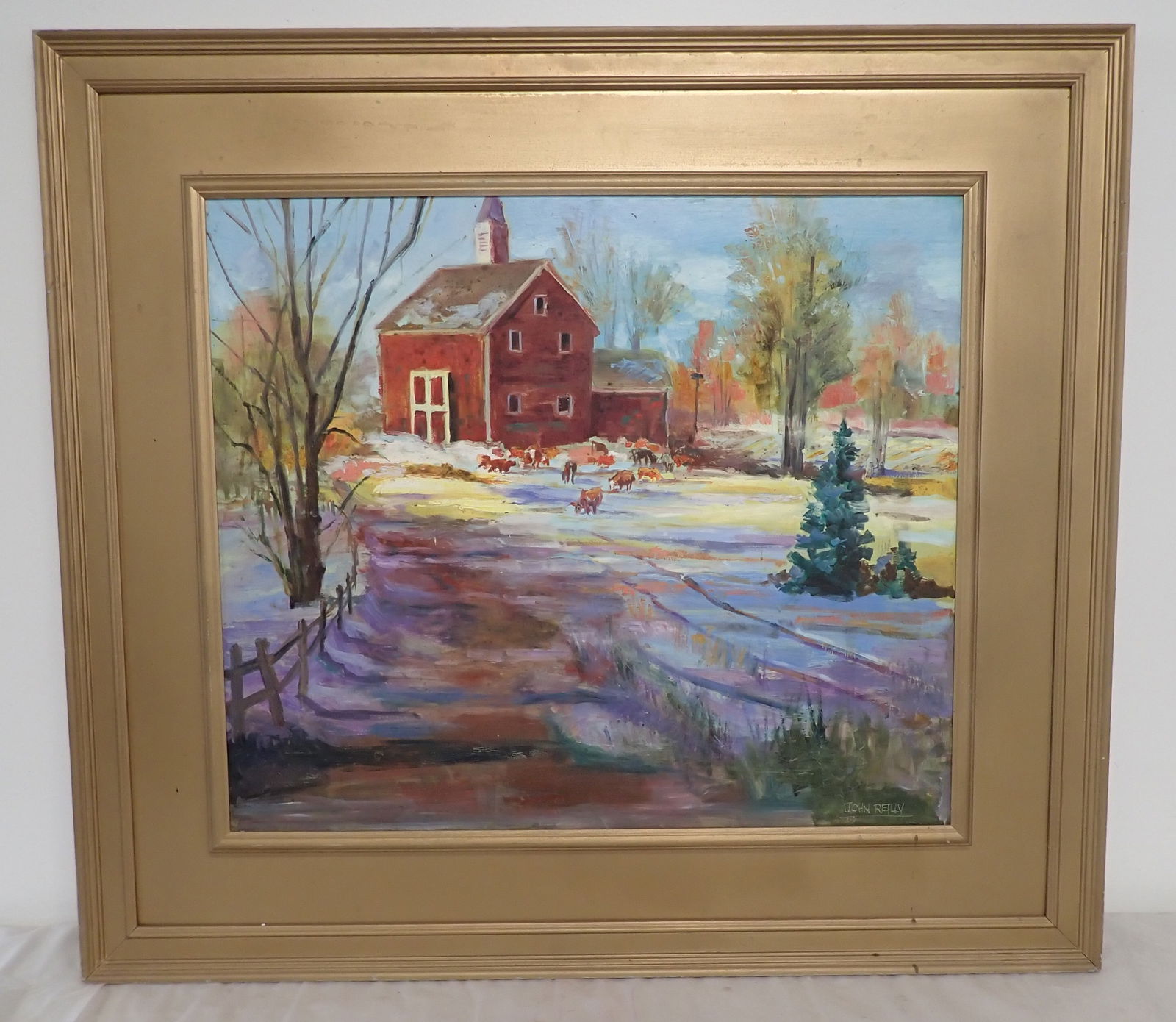 John Reilly Farm Scene Oil Painting (1 of 4)