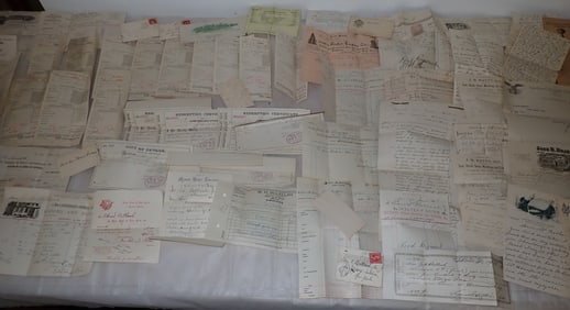 1880's Newark Tax Receipts ,Billheads , & Misc Ephemera