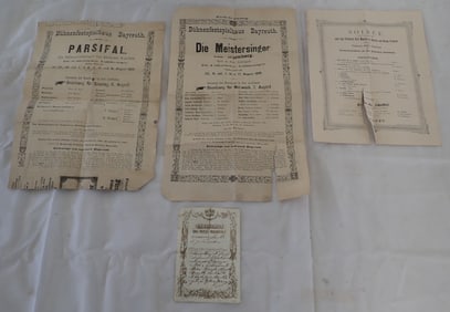 1800's Bayreuth Festival Theatre Posters & Misc