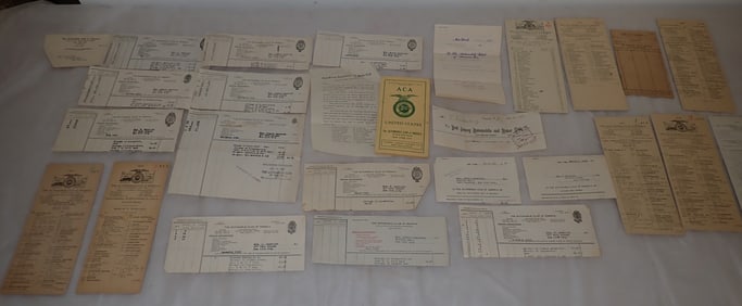 Automobile Club of America Statements, Route Cards, & Map