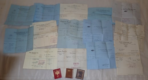 Gorham Silversmiths Billheads / Receipts & Calendars