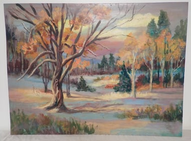 John Reilly Landscape Oil on Board Painting