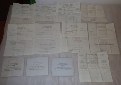 Early 1900's Tiffany & Co. Billheads / Receipts & Blotters