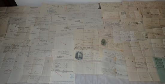 1800's 1900's Clothing , Boots , Shoes , Scarves , Billheads / Receipts