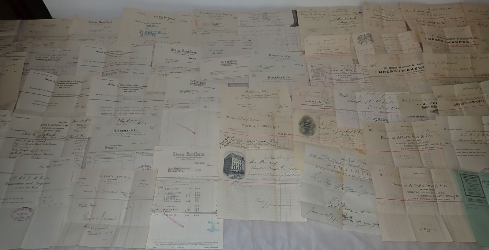 1800's 1900's Clothing , Boots , Shoes , Scarves , Billheads / Receipts (1 of 20)