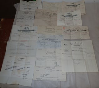 1800's 1900's Jewelers , Silversmiths Billheads / Receipts