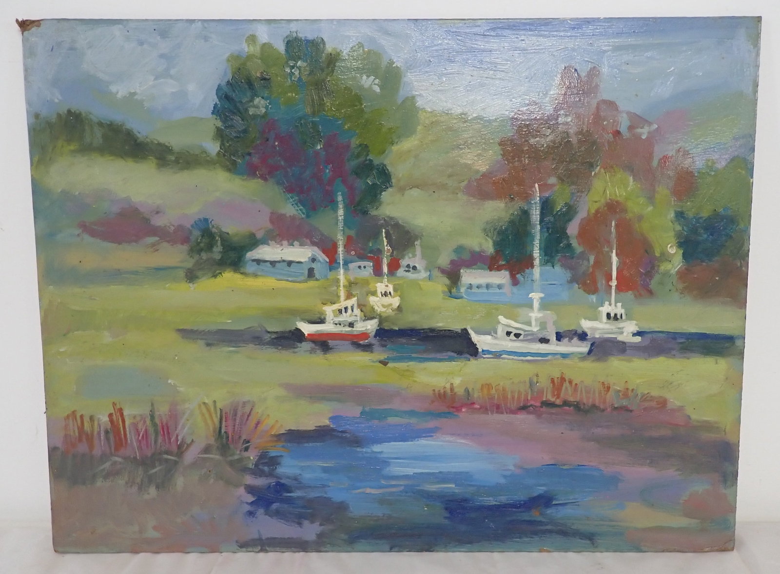 John Reilly Oil on Board Painting: Approx 18" x 24 1/4". Shipping available ($20 handling charge, plus postage)