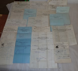 1910-1933 Blacksmithing Blacksmith Billheads / Receipts