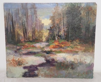 John Reilly Landscape Oil on Board Painting