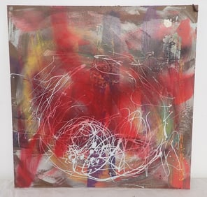 John Reilly Abstract Oil on Board Painting