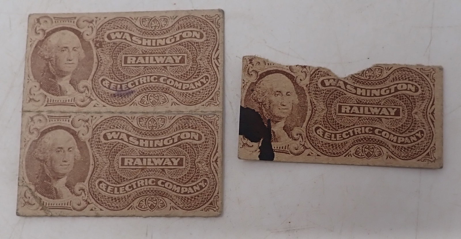 Washington Railway & Electric Company Tickets: Shipping available