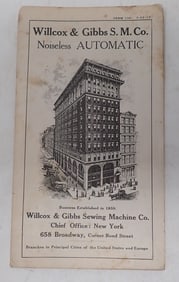 Wilcox & Gibbs Sewing Machine Brochure