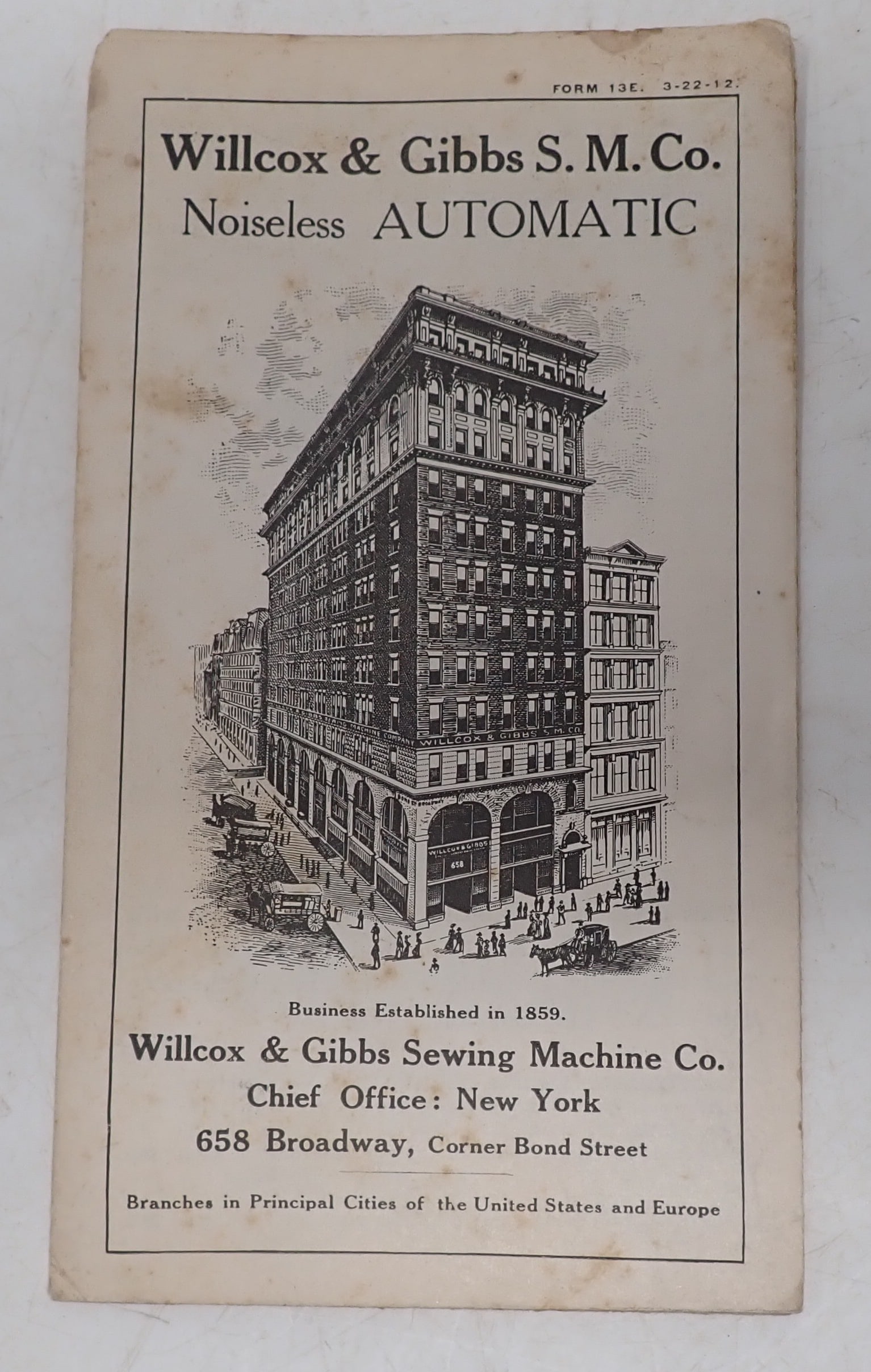 Wilcox & Gibbs Sewing Machine Brochure (1 of 3)