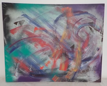 John Reilly Oil on Board Abstract Painting