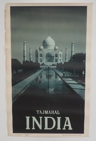 1958 Taj Mahal India Poster