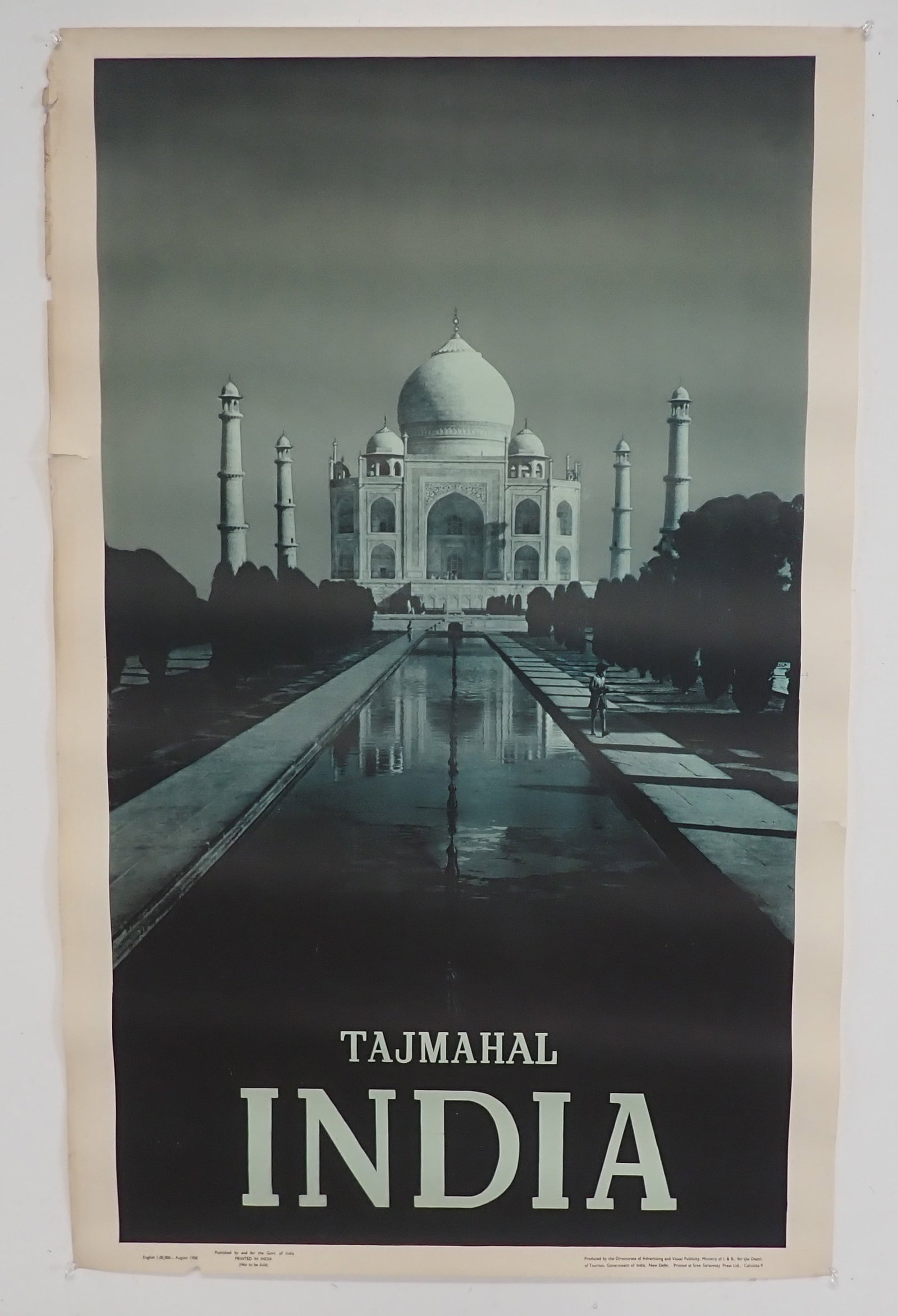 1958 Taj Mahal India Poster (1 of 6)