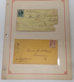 1882 Center Co. & 1860 Northampton Co. Letters w/ Stamps