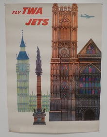 David Klein Fly TWA Jets London Poster