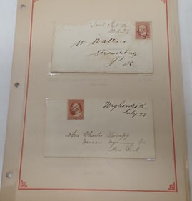 1862 Wayne Co. Letter & Monroe Co. PA Envelope