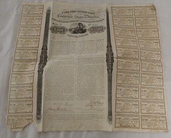 1871 Confederate States of America Cotton Loan