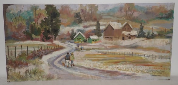 John Reilly Oil on Board Painting