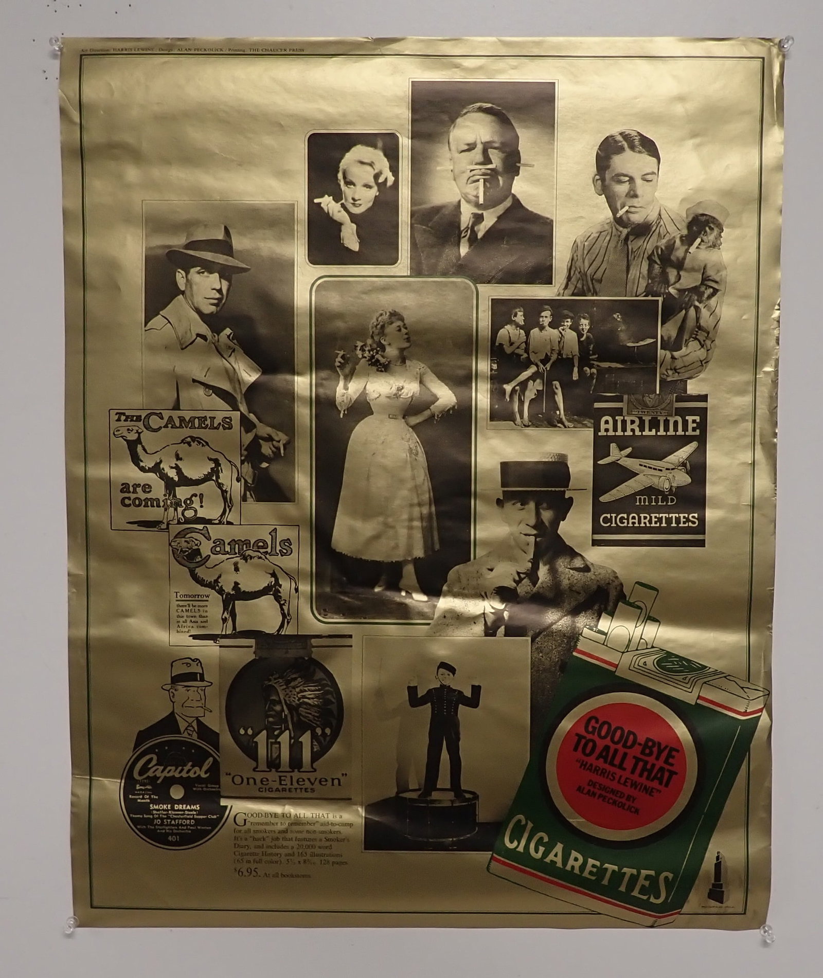 Alan Peckolick Good By To All Poster: Approx 19" x 24". Shipping available