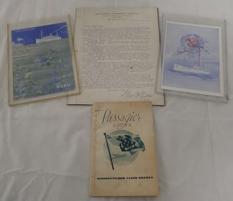 Great White Fleet Menus , Lloyd Bremen Passenger List