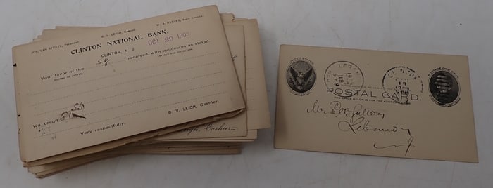 1903 -1906 Clinton National Bank Postcards
