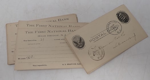 1904-07 First National Bank High Bridge Postcards