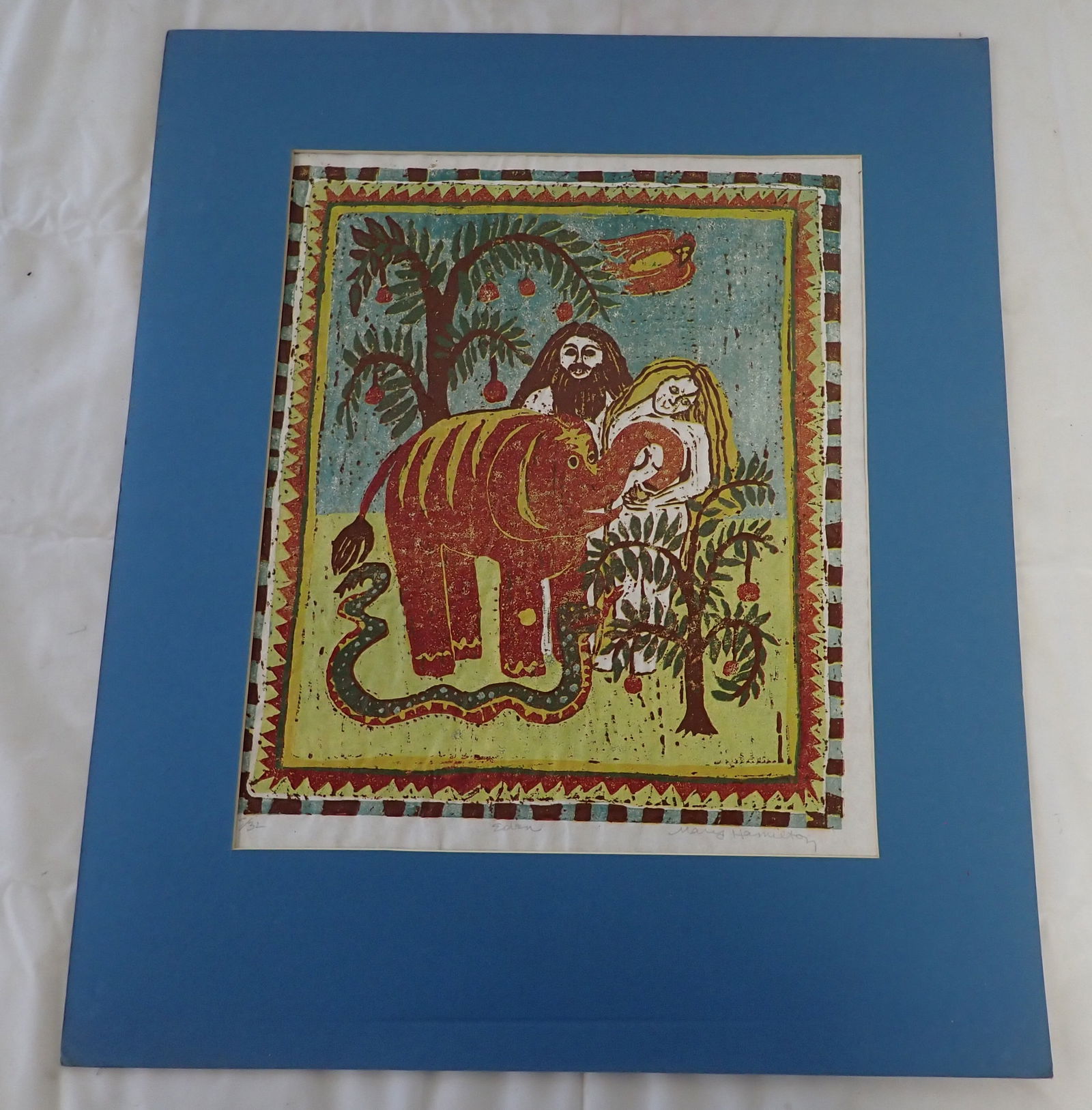 Mary Hamilton Wood Block Signed Print (1 of 5)