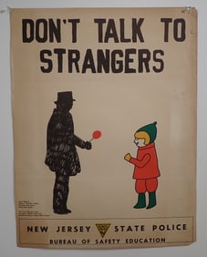 1969 New Jersey State Police Strangers Poster