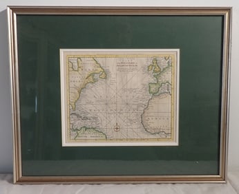 Western or Atlantic Oceans Map / Chart Bankes