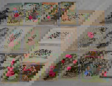 Easter , New Years , France , Misc Postcards