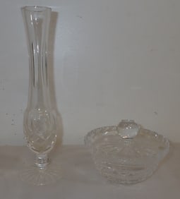 Waterford Crystal Vase and Sugar Bowl