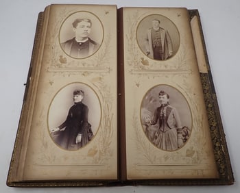 Photo Album w/ Tintypes & Cabinet Photos