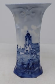 Delft Blue Earthenware Vase