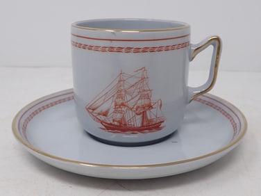 Spode Trade Winds Red Brig Eliza. Cup & Saucer