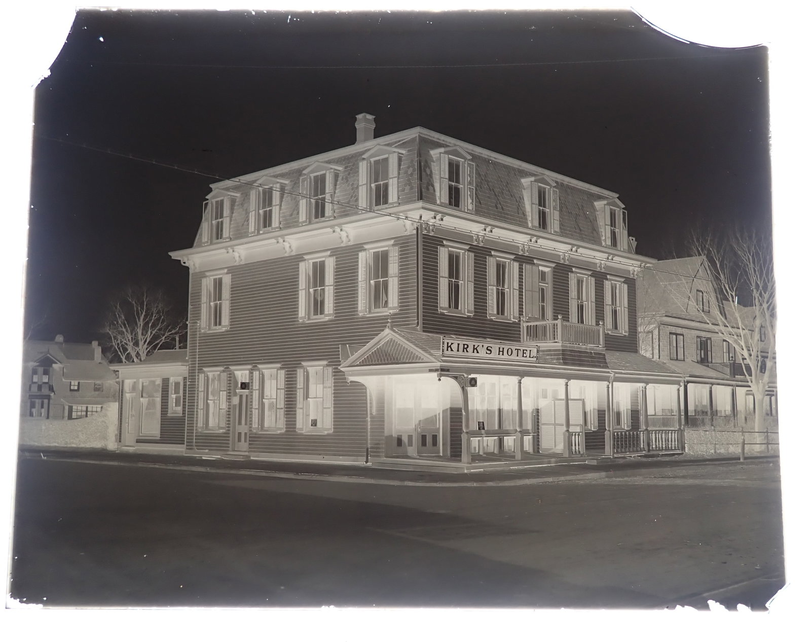 Kirks Hotel & House Glass Photo Negatives: Approx 8" x 10". Shipping available