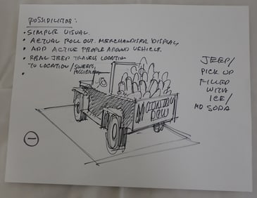 John Reilly Mountain Dew Promotional Sketches