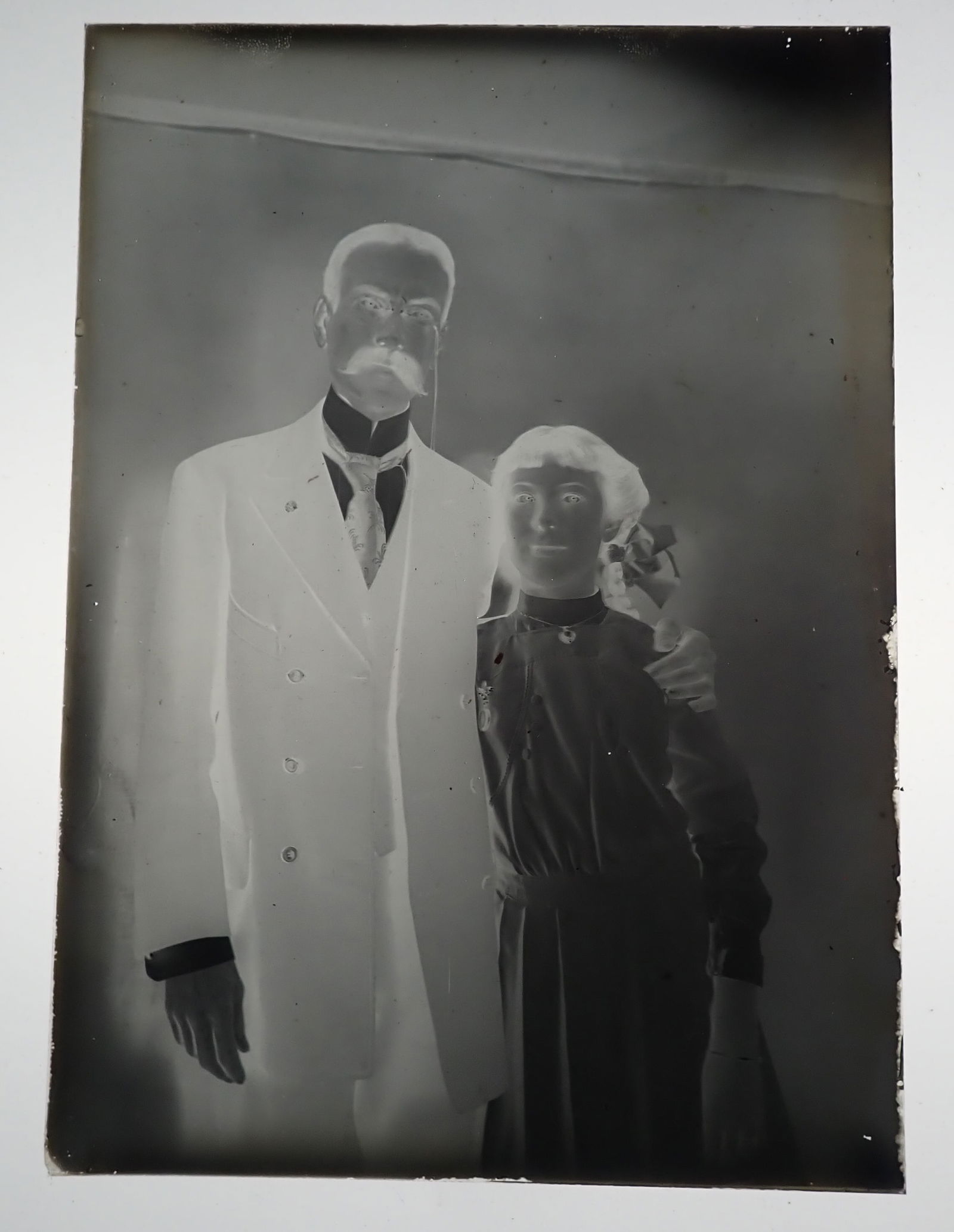 9 Glass Negatives of Men & Women (1 of 5)