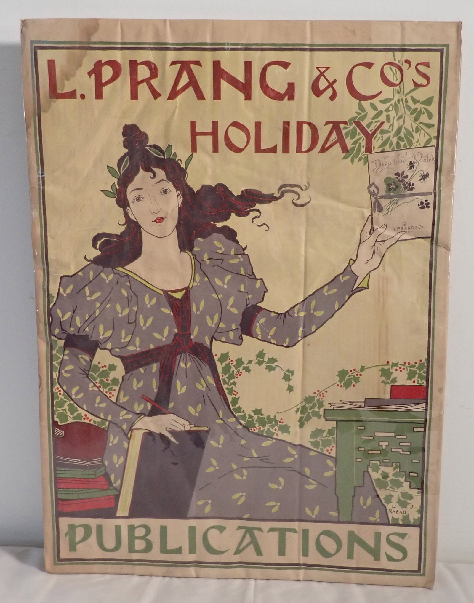 L. Prang Holiday Poster Publications L.J Rhead: Poster by LJ Rhead - Approx 16 1/8" x 22". Shipping available