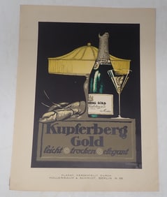 Julius Gipkens Kupferberg Gold Poster