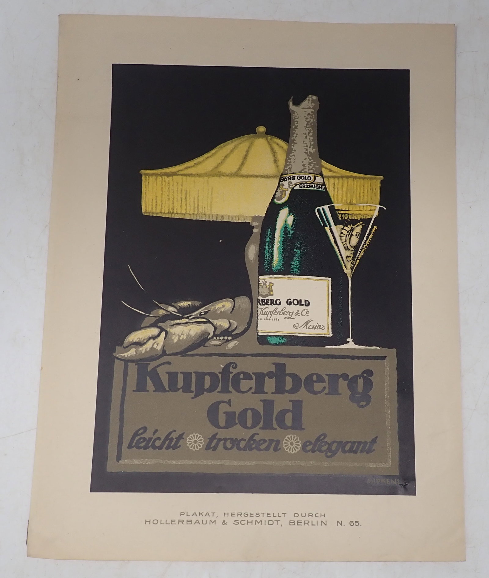 Julius Gipkens Kupferberg Gold Poster: Approx 8 5/8" x 11 3/8". Shipping available