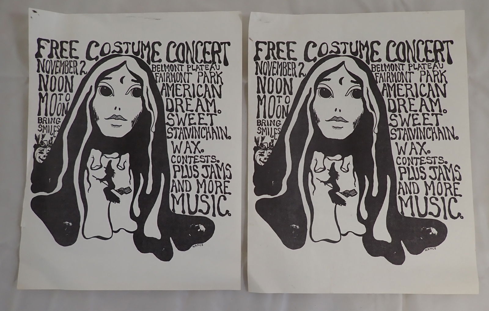Fairmont Park Comstume Concert Posters Nance: Belmont Plateau - Approx 8 1/2" x 11". Shipping available